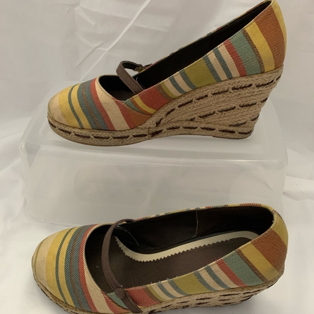 Dexter Striped Multi-Color Wedge Esprillandas - Picture 4 of 10